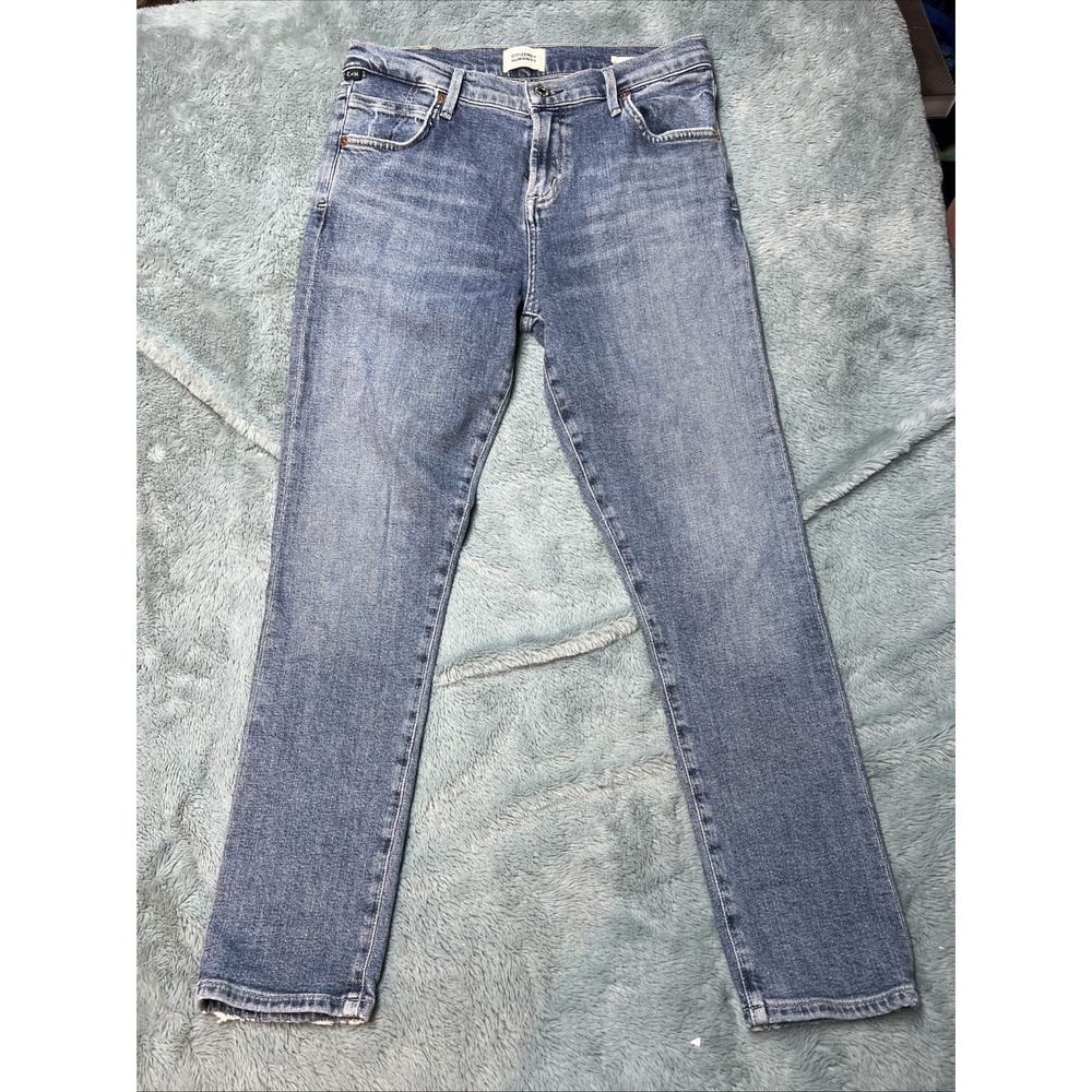 Citizens Of Humanity Low Rise Elsa Denim Jeans Womens SZ 26 Skinny Stretch Blue